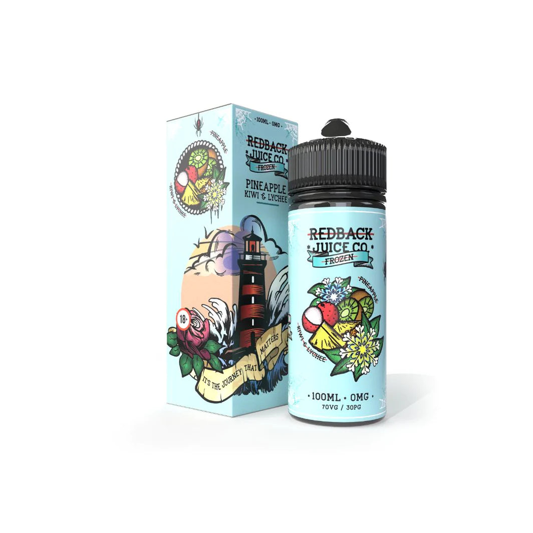 Buy Frozen Pineapple, Kiwi and Lychee by Redback Juice Co - Wick And Wire Co Melbourne Vape Shop, Victoria Australia