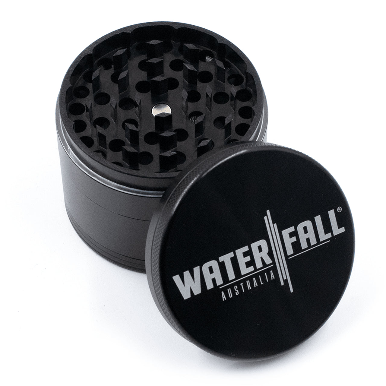 Buy Waterfall 4 Part Grinder 63mm - Wick and Wire Co Melbourne Vape Shop, Victoria Australia