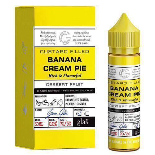 Buy Banana Cream Pie by Glas Basix Series 60ml - Wick And Wire Co Melbourne Vape Shop, Victoria Australia